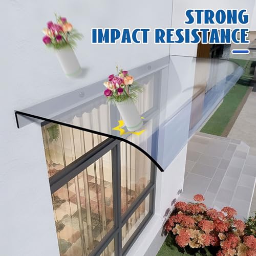 Miniatura 3 de Tejadillo De Exterior En Policarbonato - Marquesina Para Puerta Con Techado Exterior, Sistema Extensible Para Fachadas Resistente A Viento