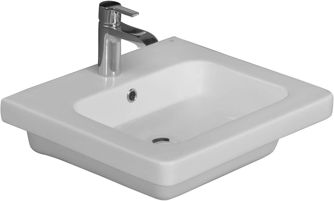 Barclay Products 4-1061WH Resort 500 Wall-Hung Basin with 1-Hole, White