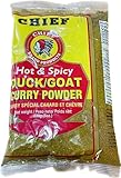 CHIEF HOT & SPICY CURRY POWDER, 230g (8 oz), DUCK AND GOAT BLEND MADE IN TRINIDAD & TOBAGO