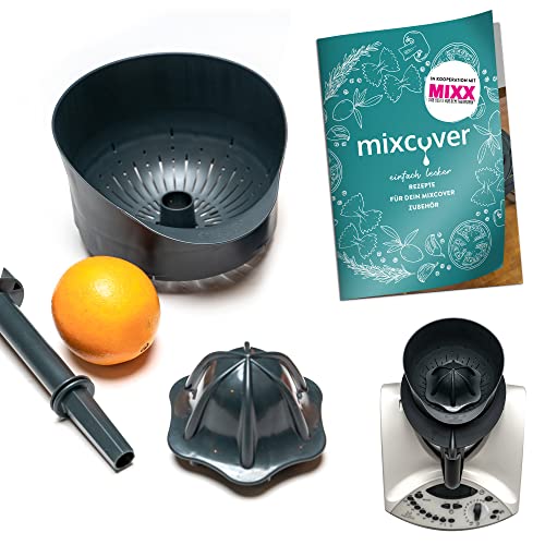 mixcover Saftpresse für Vorwerk Thermomix TM31 Gerät mit Ebook Rezeptheft - Entsafter Orangenpresse elektrisch Zitruspresse Dampfentsafter Orangenpresse entsafter Thermomix Granatapfelpresse