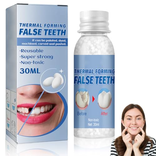 OIXYA Dientes postizos temporales,Teeth Filling Kit, Temporary Tooth Filling Kit, Teeth Repair Granules,30ml Cement for Tooth