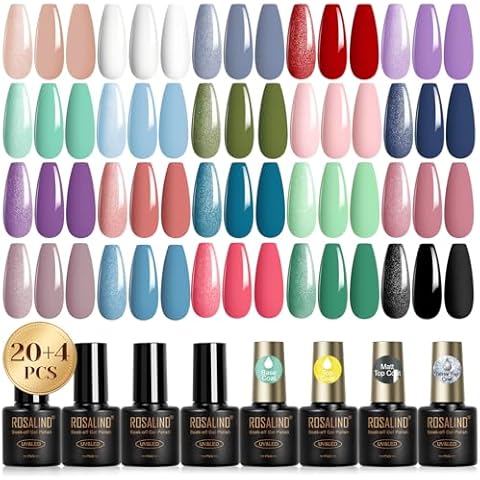ROSALIND 24PCS Gel Nail Polish Set Cover