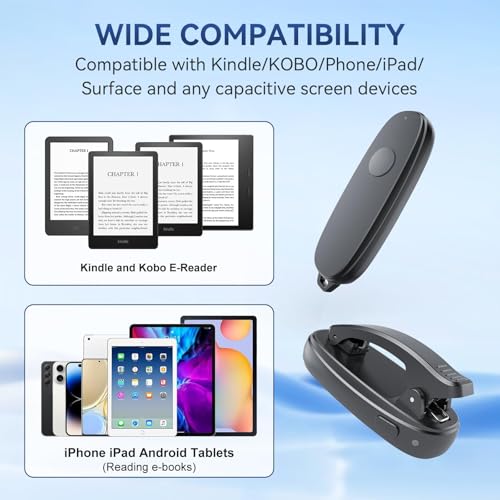 Virador de página de controle remoto RF para Kindle: botão de controle de virador de página para Kin