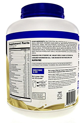 Muscle Milk Gainer Protein Powder, Vanilla Creme, 32g Protein, 5 Pound - Image 4