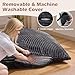 MuaMelop Bean Bag Chair, Giant Bean Bag Chair, 4 in 1 Convertible Beanbag Chairs for Adults with Removable Cover, Memory Foam Floor Cushions, Living Room, Bedroom, Dark Grey