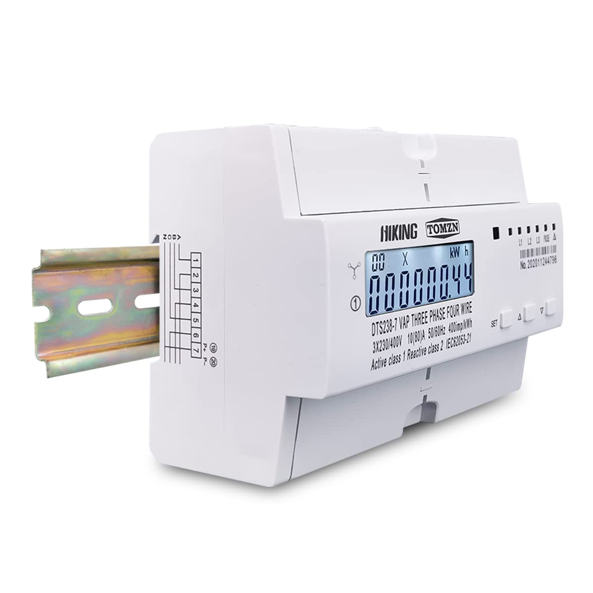 Trifase 38. 0V 80A. Misuratore di energia della Guida DIN con sopra la Protezione del Monitor di Protezione del Limite di Corrente di Tensione Protezione dei relè 557