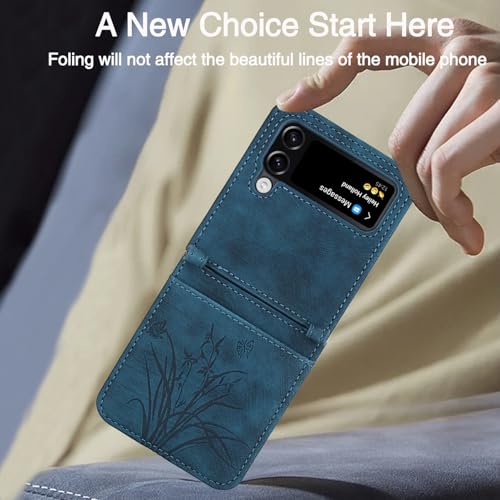 Funda Samsung Z Flip 3 5G Asuwish protectora que soluciona espacio tarjetas 4