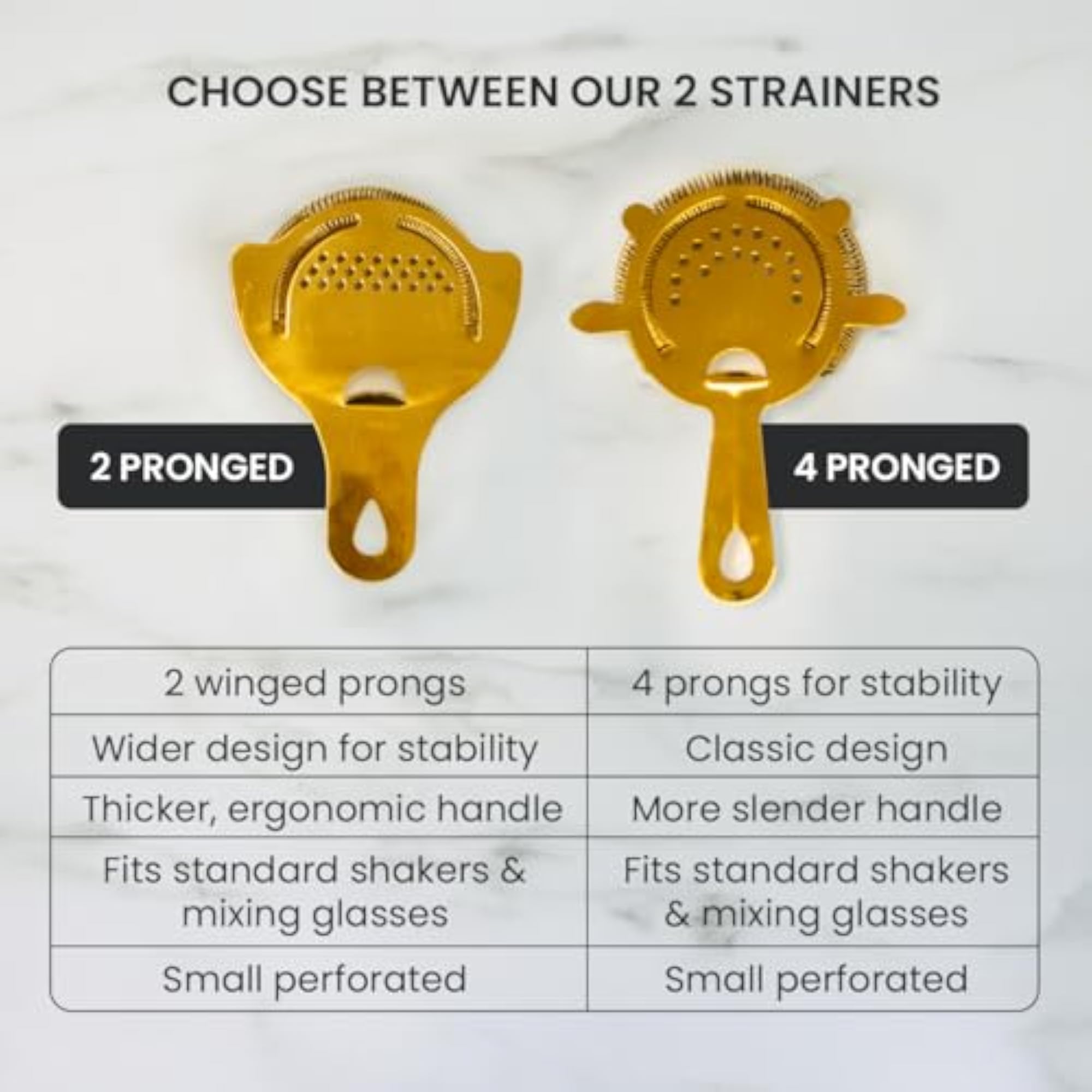 Hawthorne Cocktail Strainer with High-Density Spring
