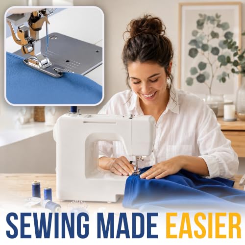 Image of Rolled Hem Presser Foot [6 Sizes] Wide Rolled Hem Foot Set & Narrow Foot Hemmer Set For Brother, Singer & Janome Low Shank Sewing Machines. Hemming Pressure Feet With Distinctive Wide and Narrow Sizes