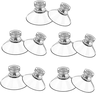 Cabilock 10 Pcs Screw Transparent Suction Cup Heavy Duty Hooks Wall Clothes Hanger Clear Hooks Suction Towel Hook Bathroom Suction Hooks Suction Hooks for Bathroom Tiles Vacuum Hooks Tub M5