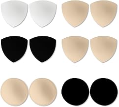 6 Pairs Breathable Chest Pads, Removable Chest Pads, Insertable Chest Pads, Suitable for Sports Underwear, Swimwear