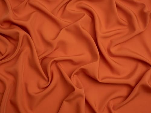 Minerva Dusky Orange Core Range Soft Touch Crepe Apparel & Dress Fabric - Lightweight & Suitable For Dressmaking - Approx Width: 110Cm / 44" - Sold Per Metre