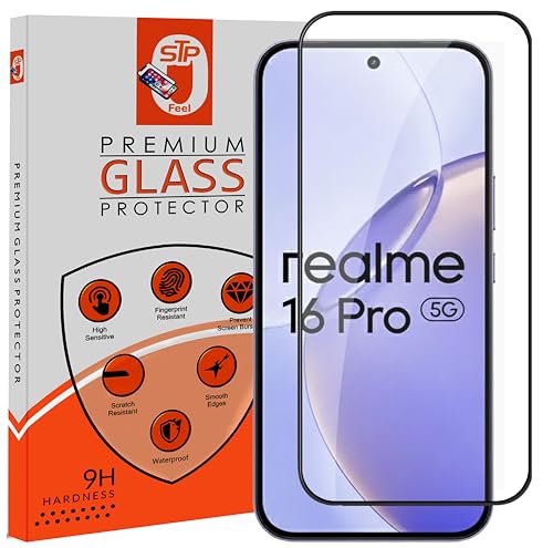 Image of Premium Tempered Glass Screen Protector Guard Compatible For Realme 16 Pro 5G (6.78 Inch, Pack of 1) | Edge to Edge Coverage With Easy to installation kit for Smartphone
