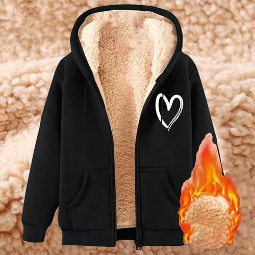 Sudadera con capucha de forro polar resistente con acabados para invierno negro 3