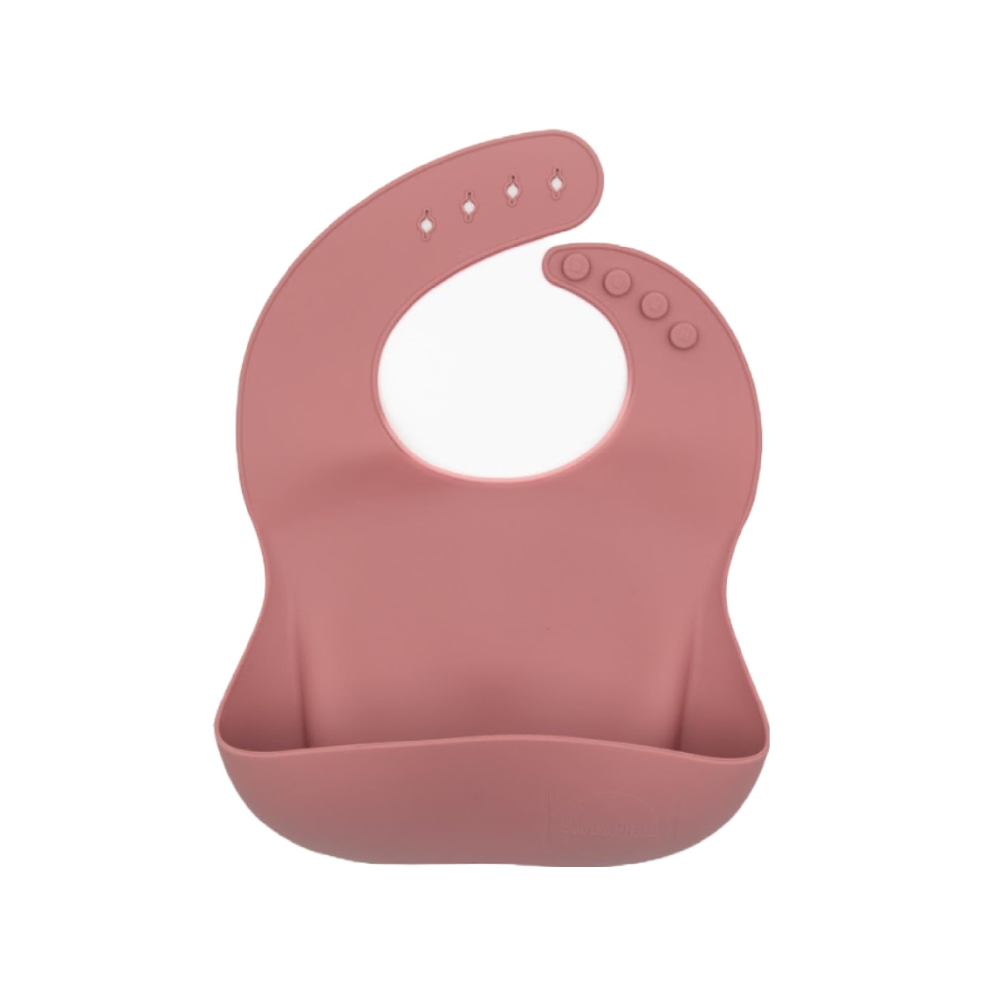 BLW Essentials Silicone Bib with Food Catcher, BPA Free + Lead Free, Suitable 6months +, Waterproof, Easy Clean, Durable (Dusty Rose)