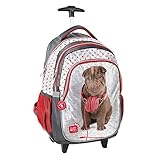 [page_title]-Kinder Trolley 45x29x24 cm - Studio Pets - Audio Hund - HELLGRAU/ROT