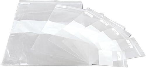 Medline Bolsas de plástico con cierre de cremallera con bloque blanco para escribir, 2 mil, 6 x 9 pulgadas, ideales para almacenamiento y
