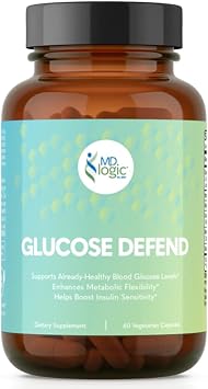 Glucose Defend Featuring Berberine, Alpha-Lipoic Acid, CinSulin Cinnamon, Crominex 3+, Momordica Charantia Extract, Vanadium - 60 Vegan Capsules to Help Support Already Healthy Blood Sugar Levels*