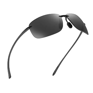 JIM HALO Sport Sunglasses for Men Women TR90 Rimless Frame for Running Fishing Cycling Driving