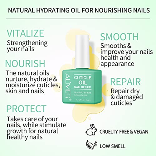 Pephuca Cuticle Oil, Nail Strengthener & Growth Treatment For Brittle Breaking Thin Nails, Moisturizes, Hydrating Oil For Repaired Cuticles - Cruelty-Free, With Vitamin E - 0.5 Fl. Oz (2 Packs) #TOP5