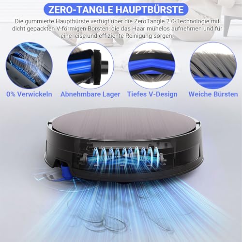 Pure Realm 21 Stück Zubehörset für ECOVACS X11 OMNICYCLONE Saugroboter, 1 Hauptbürste, 2 Mopp Reinigungswalze, 6 Wattefilter, 6 Seitenbürsten, 4 Filter, Staubsauger-Zubehörsatz