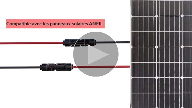 Rallonge solaire câble 6mm² 45m rouge avec connecteur solaire photovol, 69,90