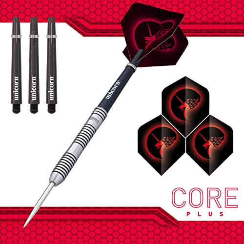Unicorn Steel Tip Professional Darts Set, Silver / Black, 24 g - Image 2