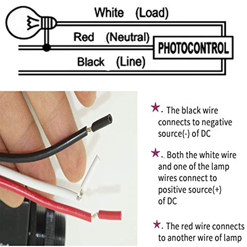 Automatic Auto On Off Street Switch Dc 12V - 110V - 240V Control Light Sensor Switch，Outdoor Hard-Wired Post Eye Light Control With Photocell Light Sensor (Dc110V) #TOP5