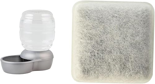 Miniatura 1 de Petmate Replendish - Bebedero por gravedad con Microban, para gatos y perros, 4 galones, plateado, fabricado en EE. UU., filtros de repuesto de