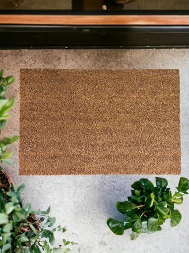 Image of VL Door Mat 45x75cm – Coco Coir Door Mats with Non-Slip Latex Backing – Heavy Duty Door Mats Outdoor for Mud, Dirt and Moisture Control in Patio, Entryway, Garden or Garage (Pack of 1)