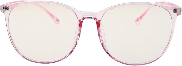 Blue Light Blocking Glasses for Men Women, round Blush Frame Eyewear, Anti-glare Vision Care Eyeglass for Digital Screen Protection, Office and Online Learning