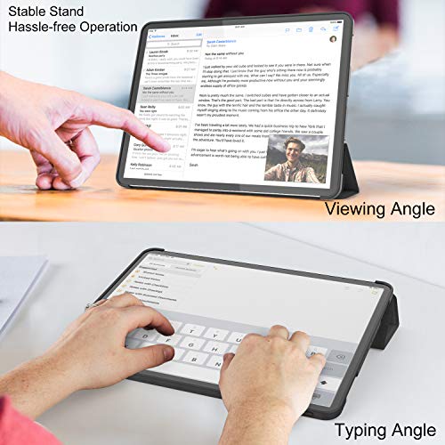 Supveco Ipad Pro 12.9 Inch Case 2020/2018, [Auto Wake/Sleep + 2Nd Gen Pencil Charging] Slim Soft Tpu Cover For Ipad Pro 12.9'' 4Th/3Rd Generation, Black #TOP6