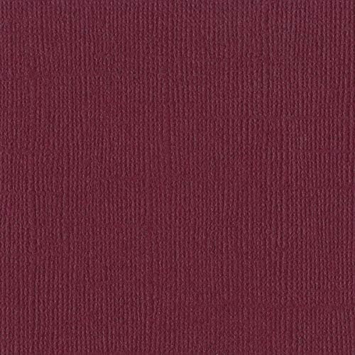 Bazzill JUNEBERRY 12x12 Textured Cardstock | 80 lb Reddish Boysenberry Color Scrapbook Paper | Premium Card Making and Paper Crafting Supplies | 25 Sheets per Pack