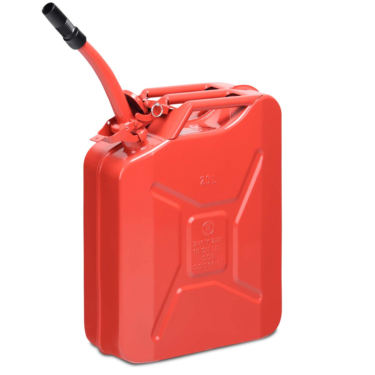 Goplus 20 Liter (5 Gallon) Jerry Fuel Can with Flexible Spout, Portable