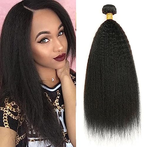 Yaki Human Hair Bundles Kinky Straiht Bundles Court Meche Tissage Naturel Cheveux Humain Meche Naturelle Tissage Bresilien En Lot Cheveux Naturel Brésilienne...