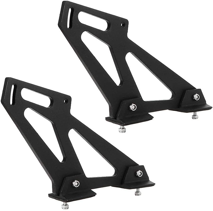 Qiilu Spoiler Mount Brackets, Universal Car CNC Aluminum Alloy Rear Wing Trunk Racing Tail Spoiler Legs Mount Brackets