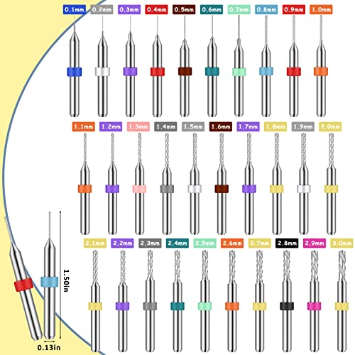 Lothee LOTHEE-SHANK TUNGSTEN-04 Shank Tungsten Carbide Micro Drill Bits Set, Tungsten Steel Pcb Print Circuit Board Flute Cnc Router Bits thumb #1