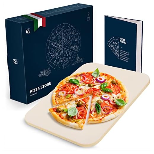 Blumtal pizzasteen - Pizzasteen van hoogwaardig cordieriet voor Italiaanse pizza's, hittebestendig tot 900 °C, pizzasteen voor oven en grill, ook als baksteen voor brood en tarte flambée