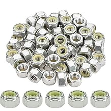 60 Pieces 5/16"-18 Nylon Insert Hex Lock Nuts, 304 Stainless Steel