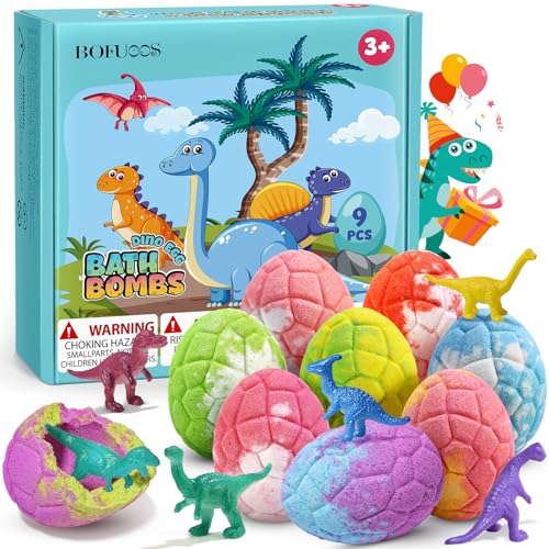 Bofuoos Dinosaur Bath Bombs for Kids with Surprise Inside Gifts for Kids