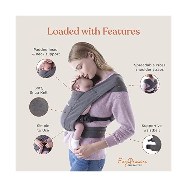 Ergobaby Embrace Babytrage, Grau meliert – Bild 5