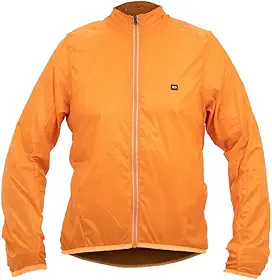 Jaqueta Corta Vento de Ciclismo Masculina Márcio May Pro New Orange