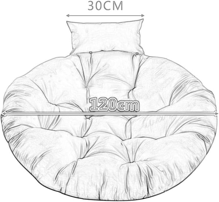 Hanging Egg Hammock Chair Cushion, Swing Seat Cushions, Large Waterproof Flower Pattern Chair Pads Nest Shaped Seat Cushions, Thick Soft Chair Back Pillow (Color : E, Size : 105cm/41)
