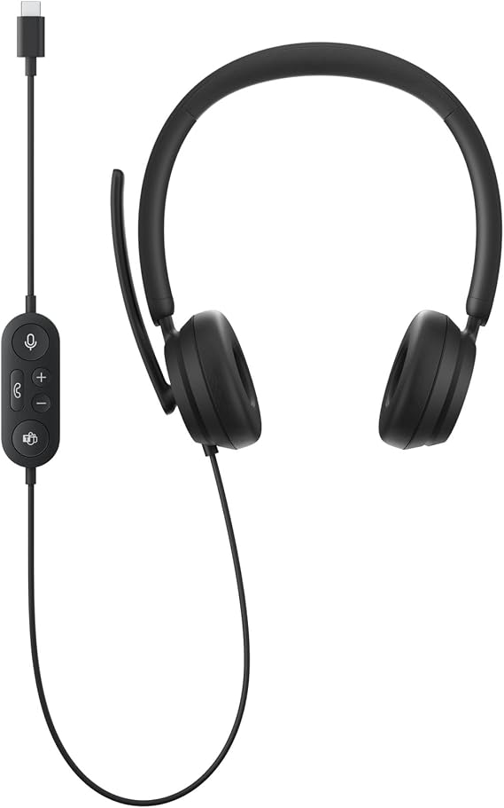 Microsoft Modern USB-C Wired Headset - Teams Certified Noise-Cancelling