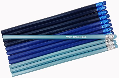 EZPENCILS & GIFTS - Personalized Shadows of Blue Hexagon Pencils