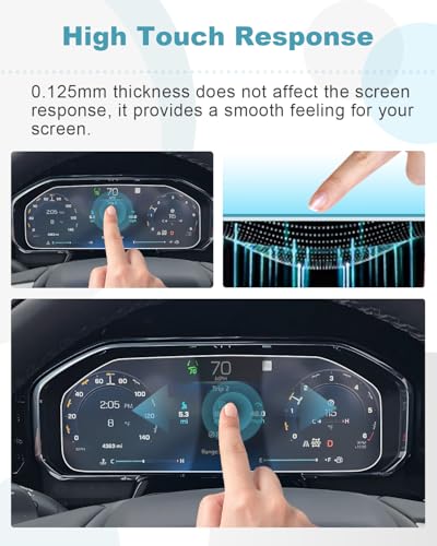 Image of CDEFG 2Pcs for 2026 Chevy Silverado Screen Protector 12.3-Inch Dash, for 2026 Chevrolet Silverado /GMC Sierra 1500 Accessory Instrument Panel Driver Display Nano Screen Cover HD Clear