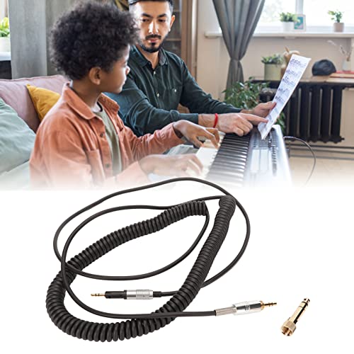 Nicoone Kopfhörer Spiralkabel HiFi 3,5 mm auf 2,5 mm Stereo Sound Spiralkabel für Sennheiser HD6 HD7 HD8 HD515 HD518 HD558 HD598, Plug and Play, 2,5 mm (Stecker) auf 6,35 mm (Adapter)