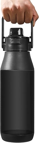 Botella de agua de 49 onzas con tapa de boquilla de flujo rápido, botella de agua deportiva motivacional con asa, sin BPA, boca ancha a prueba de