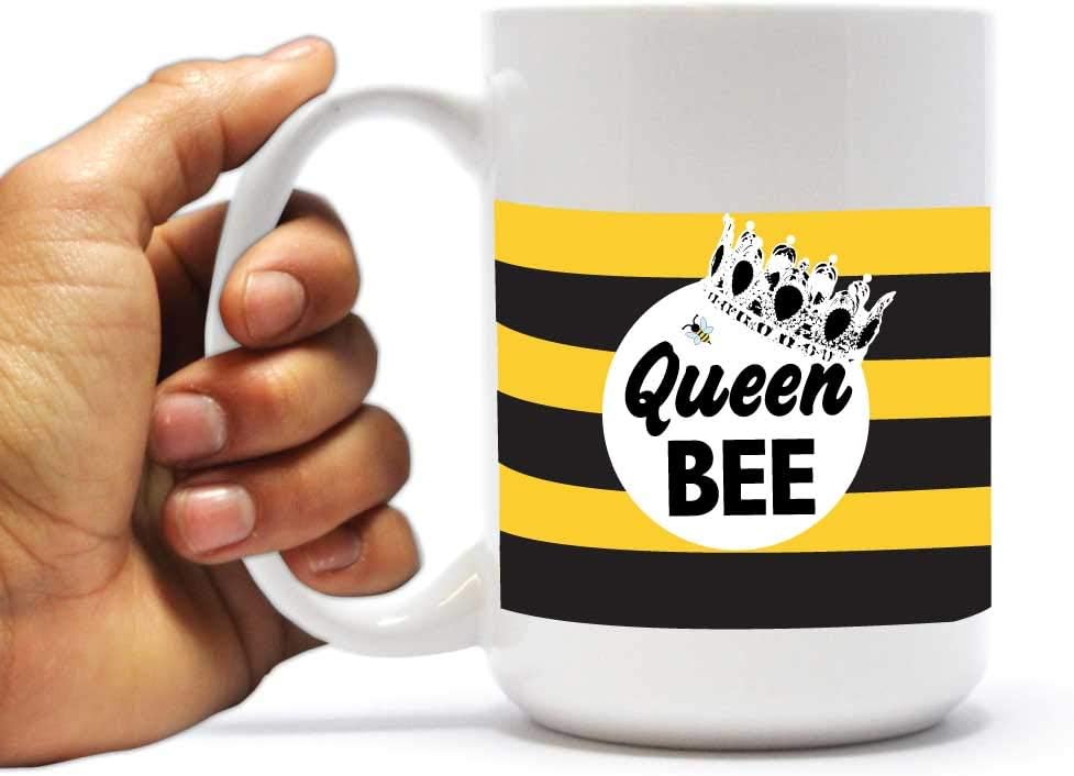 VictoryStore Coffee Mugs: Queen Bee Mug 15 Ounces Queen Bee Coffee Mug