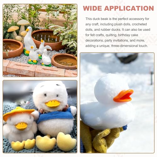 QUARKZMAN 20Stk Plastik Entenschnabel 2.08 Zoll Puppen Sicherheits Entenmund Schnabel Ersatz Deko Mit Unterlegscheiben Für DIY Basteln Häkeln Entenschnäbel Puppenherstellung